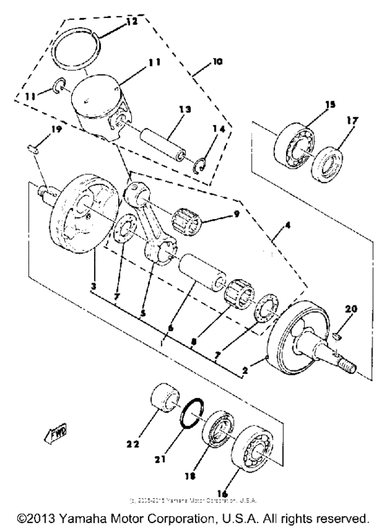 Crankshaft-piston