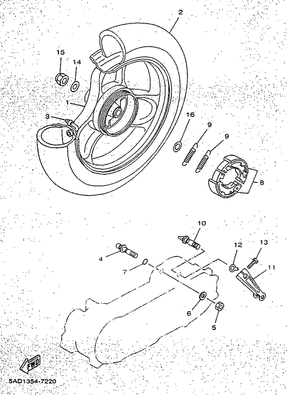 YN50R Переднее колесо