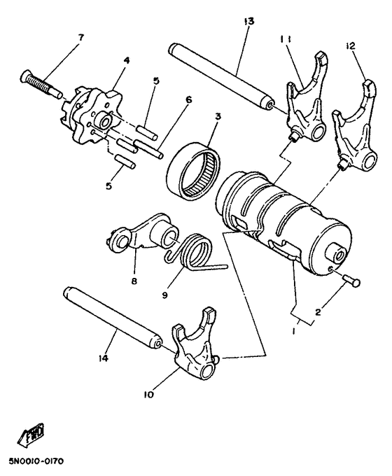Shift cam. fork