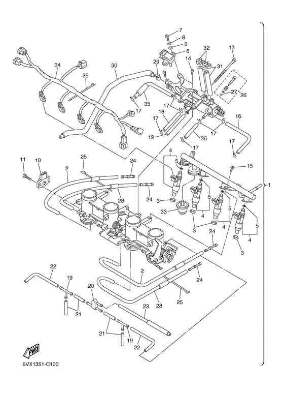 FZ6-S Впускная система 2