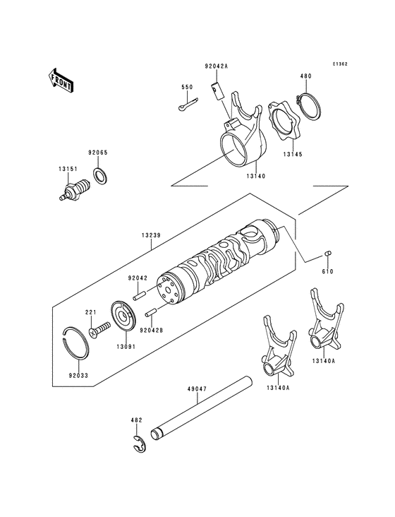 Change drum/shift fork