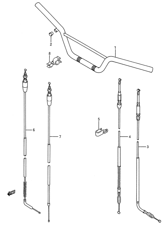 Handlebar - control cable