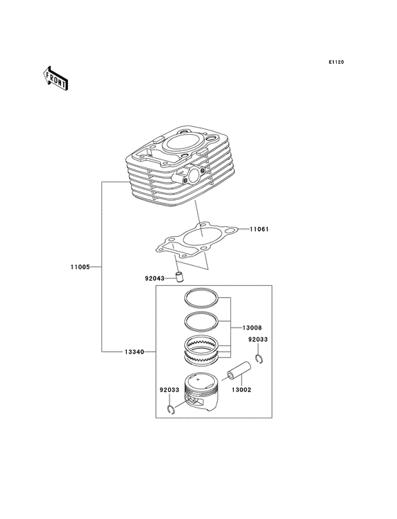 BR125 Цилиндр / поршень