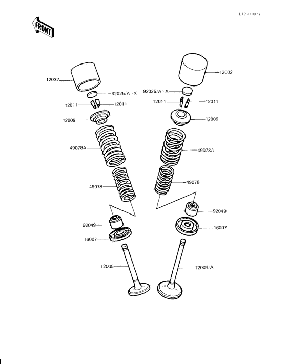 KZ1000 Клапана