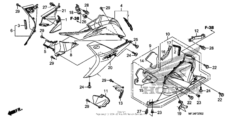Lower cowl (l.) (2)