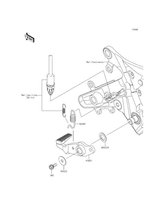 EX400 Педаль тормоза