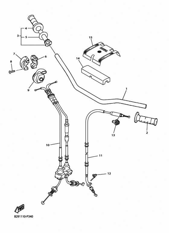 Steering handle & cable
