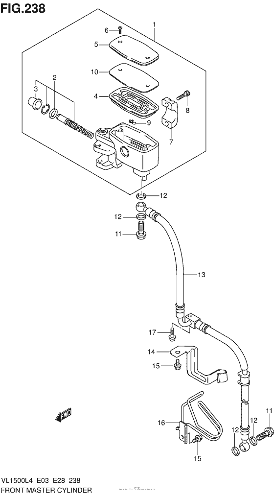 Front Master Cylinder (Vl1500Bl4 E28)