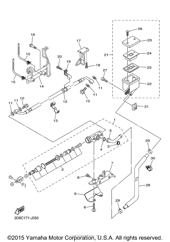 XVS1300BG Задний торм цилиндр