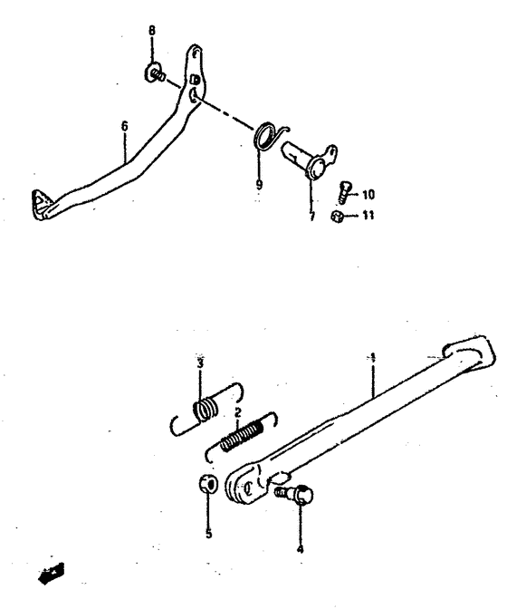 Stand-rear brake