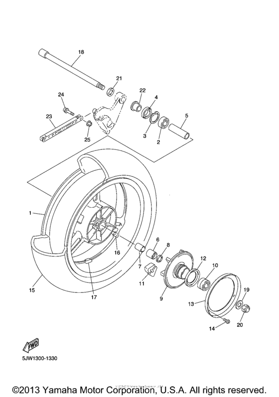 FJR1300S Переднее колесо