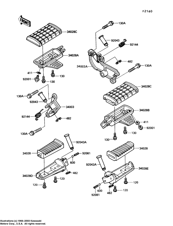 VN750 Подножки