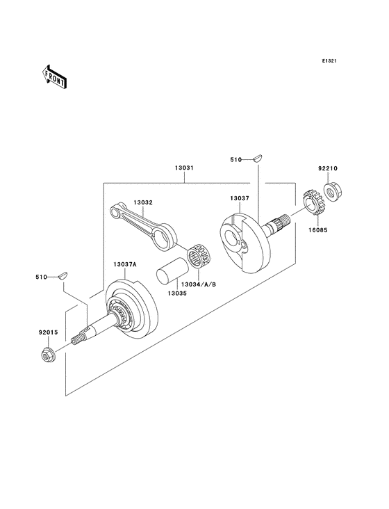 AN110 Вал коленчатый