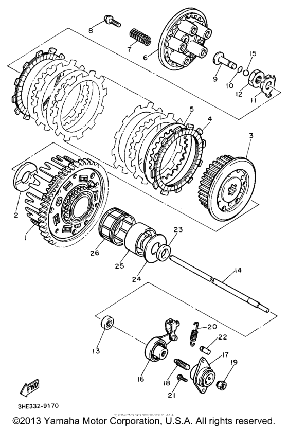 FZR600W Сцепление