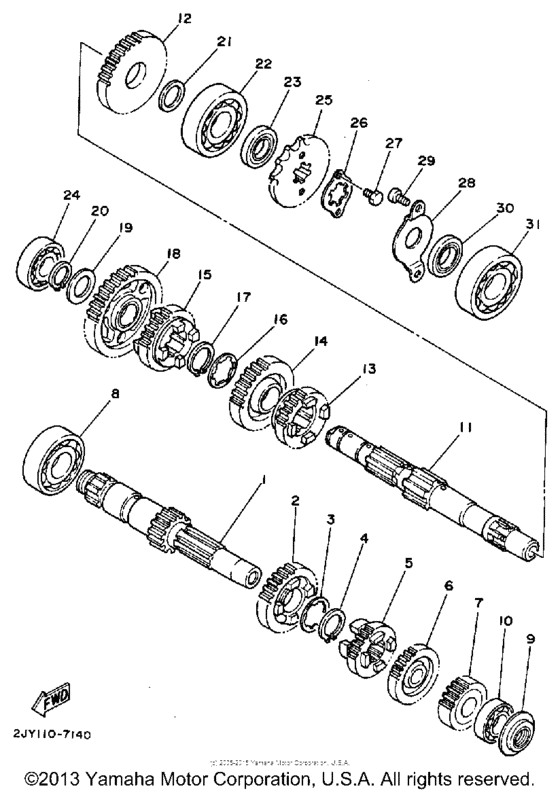 TW200BC Трансмиссия