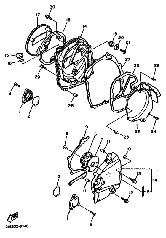 Crankcase cover ass`y  (v