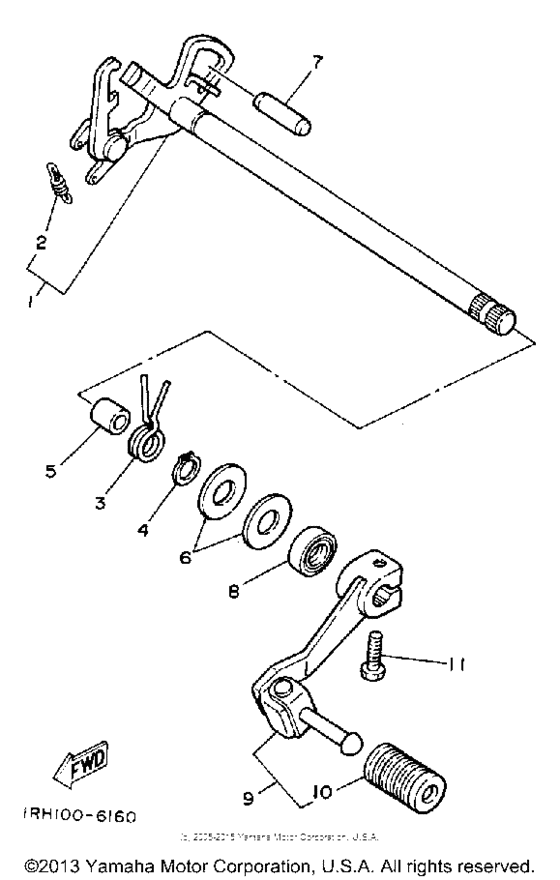 TT225S Вал переключения