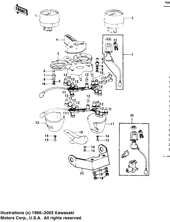 Meters/ignition switch