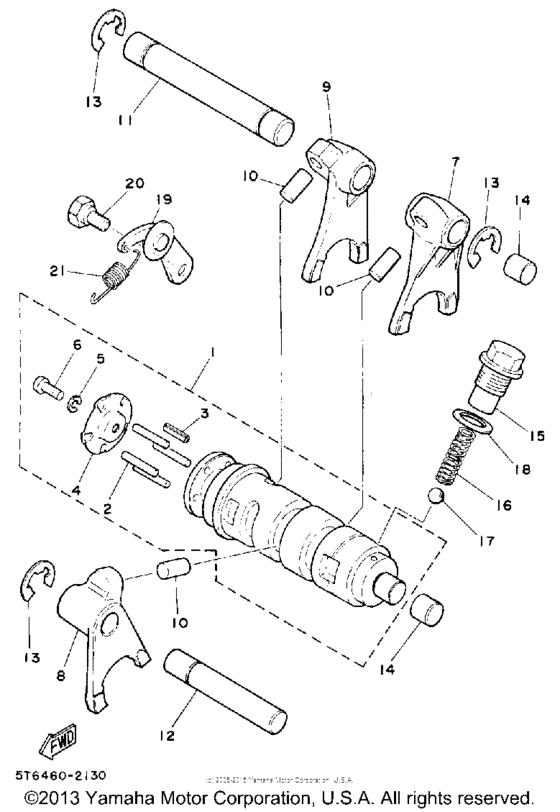 Shift cam-fork