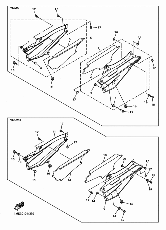 FJR1300AS サイドカバ-