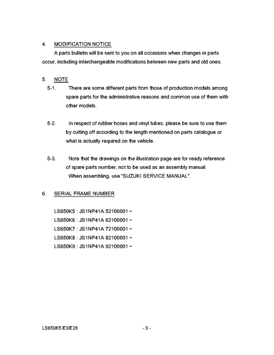 LS650 Catalog preface