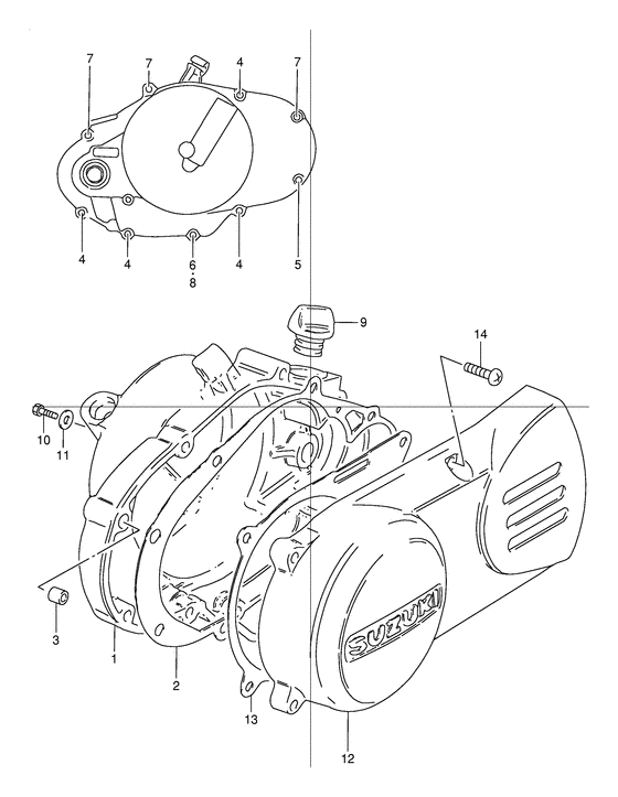 Crankcase cover ass`y  (v