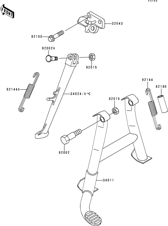 ZX600 Подножка