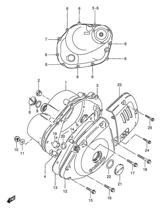 Crankcase cover ass`y  (v