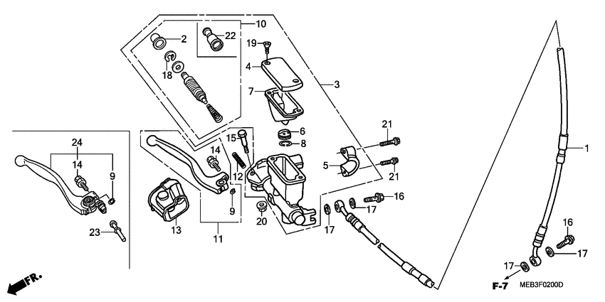 Fr. brake master cylinder