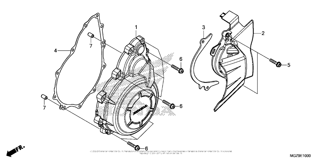 CB500X (ABS) Крышка генератора