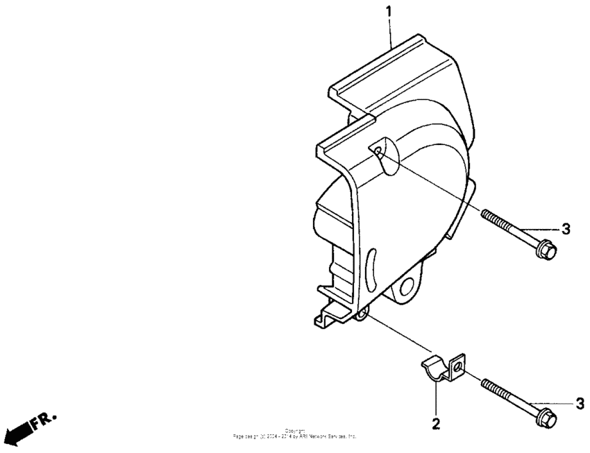CB250 Левая задняя крышка картера