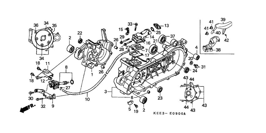 Crankcase/oil pump