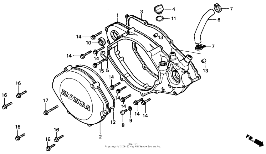 Right crankcase cover 87-89