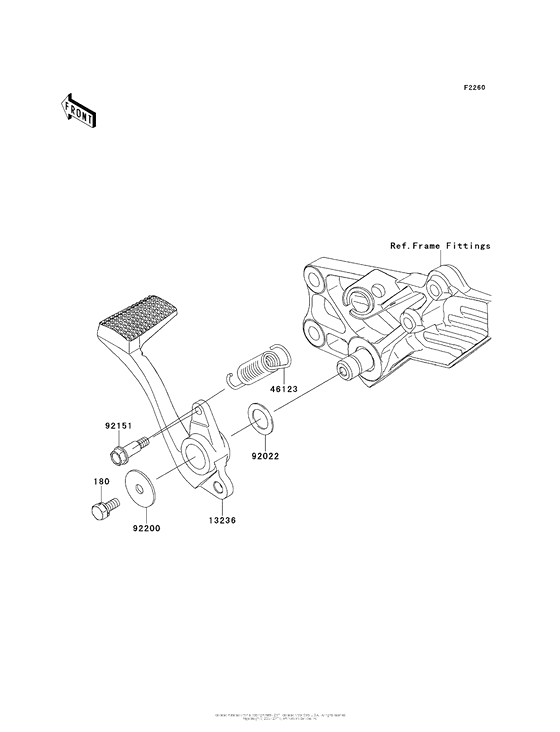 ZG1400 Педаль тормоза