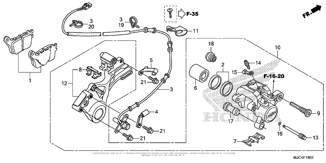 Rear Brake Caliper (Cbr600Ra)