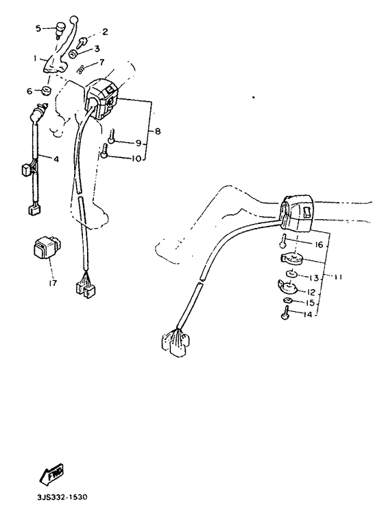 Handle switch. lever