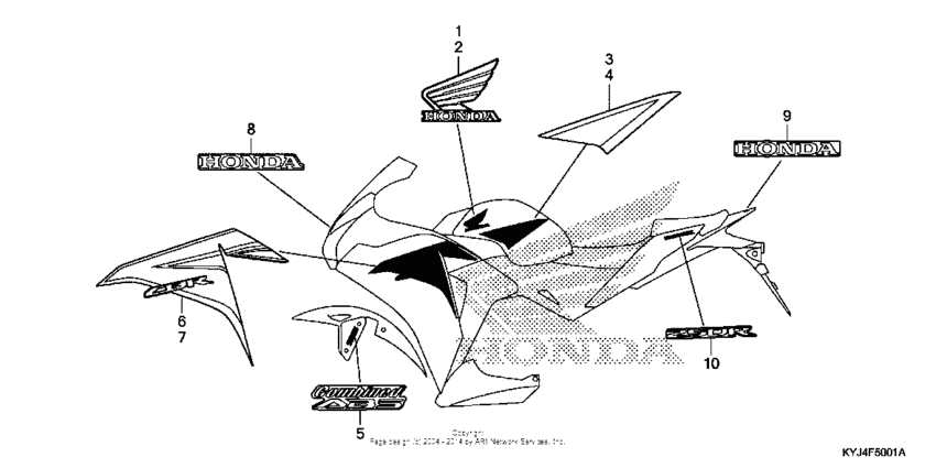 CBR250R (ABS) Mark + stripe (cbr250r'12 / ra'12-3ac)