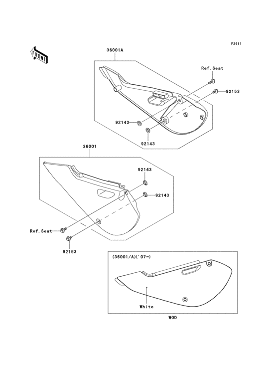 KX65 Боковые обтекатели