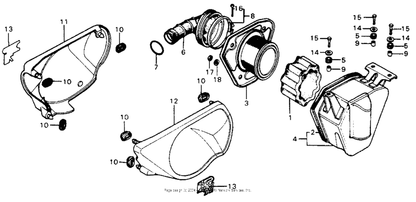 Air cleaner + side cover
