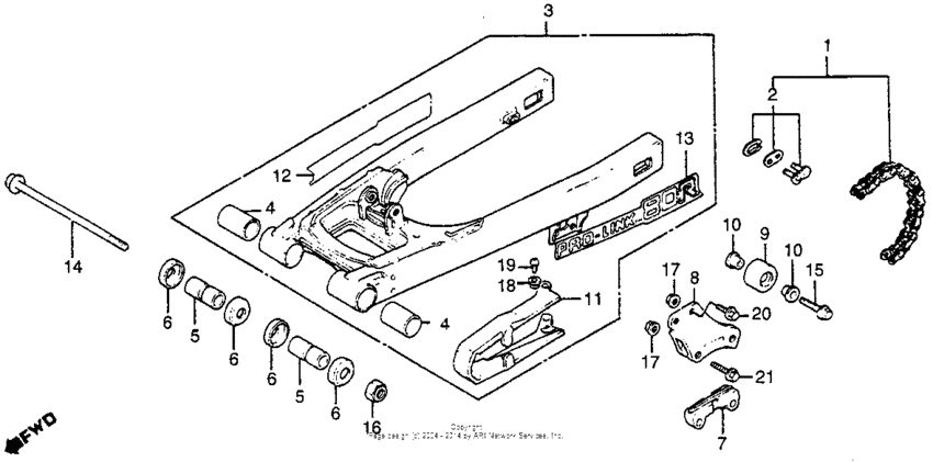 Swingarm + drive chain