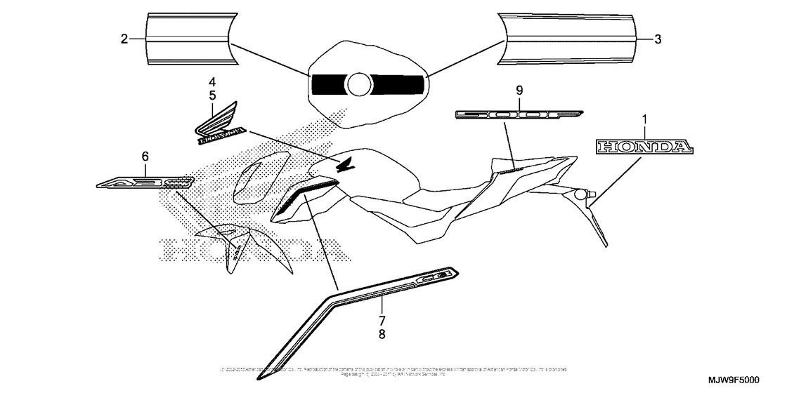 CB500F (ABS) Наклейки