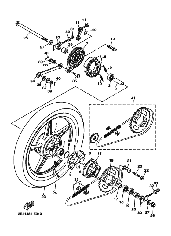 Заднее колесо for spoke wheel
