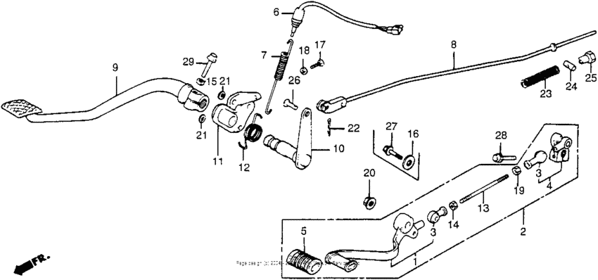 Vt500c brake pedal + gearshift pedal