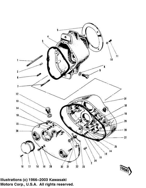 Transmission case/gear case