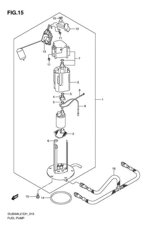 DL650 (ABS) Топливный насос