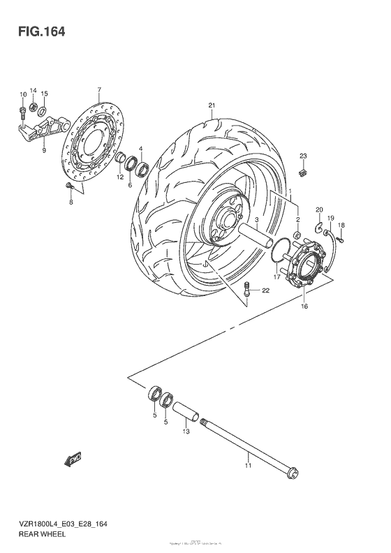 Rear Wheel (Vzr1800L4 E28)