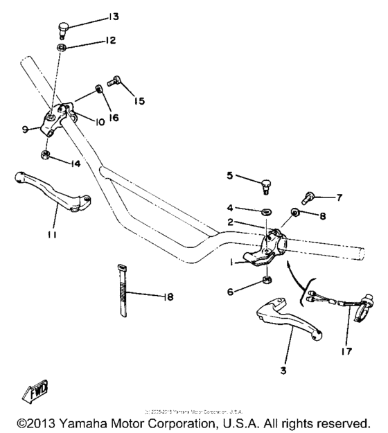 YZ125H Handle switch - lever