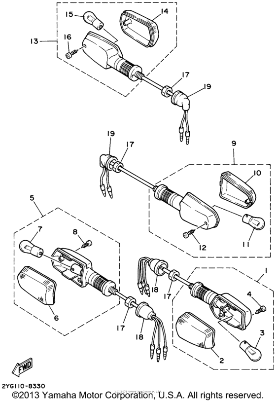 TW200N Поворотники