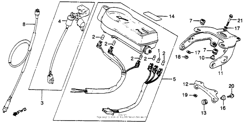 Speedometer + key set