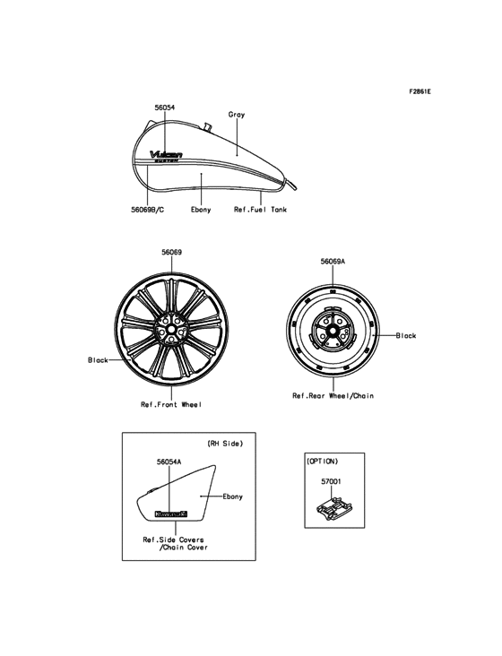 VN900 Decals(Ebony / Gray)